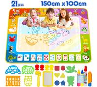 lenbest Water Doodle Mat for Kids -Kids Toys for 3 4 5Year Old Boy Girls - 59×39 inch Aqua Water Doodle Mat with 4 Magic Pens - Boys Girls Toys Age 3-4 5 6 Year Old Girl Boy Gifts