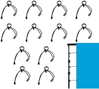 LENCARTA® Background Backdrop Clamps 12 Piece Clip Set Tight Holders for Crossbars, Light Stands & Background Support Systems, Video Green Screen & Studio BackgroundTighteners Wrinkle Free