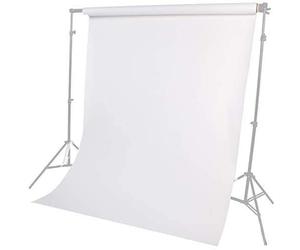 LENCARTA Seamless Background Paper Backdrop Roll 2.75m x 10m 9ft x 32.8ft | Arctic White Photo Studio Paper Roll for Portrait, Product, Pet, Drawing, Art on Thick Card Frame - PURE WHITE