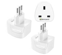 LENCENT 2 Pack Italy Plug Adapter, Grounded UK to Italy Plug Adapter, Type L Travel Adaptor for Chile,Ethiopia, Libya, Syria, Tunisia, Uruguay