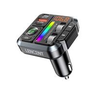 LENCENT Bluetooth 5.3 Car FM Transmitter, Adjustable Treble & Bass Sound Music Player Receiver, Wireless Radio Adapter with PD 20W & QC 3.0 Fast Charger, Hands-Free Calling, Siri Google Assistant
