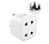 LENCENT Shaver Plug Adaptor, UK 2 Pin to 3 Pin 13A