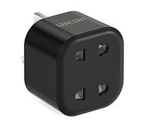 LENCENT UK 2 Pin to 3 Pin 10A Fuse Adaptor Plug, Electric Shaver Razor Adaptor Toothbrush Plug for Epilators Bathroom, Black