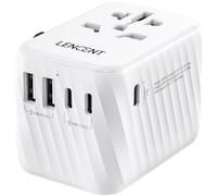 LENCENT Universal Travel Plug Adapter Worldwide with 3 USB C＆2 USB A Ports