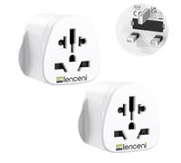 LENCENT World to UK Travel Adapter, 2 Pack Universal to Type G Plug Adaptor