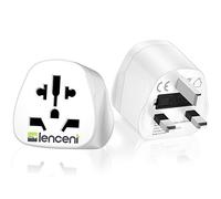 LENCENT World to UK Travel Adapter, Universal Adapter to Type G UK Plug Adaptor With 13A Fuse, Universal Input Socket Accepts USA, Europe, China, Australia, Swiss Plugs, 1 Pack