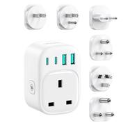 LENCENT Worldwide Travel Adapter Set Type A, B, C, D, I, M Universal Travel Adapter International Power Outlet Adapter for USA, Japan, Thailand, Spain, Australia, South Africa, India, Nepal