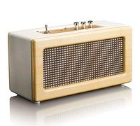 Lenco BT-300 Oak | Portable Bluetooth 20 Watt RMS Speaker with up to 8 Hours Playtime, AUX in, Wooden Casing and Adjustable Bass and Treble Controls - Oak Wood Bluetooth Speaker