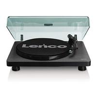 Lenco L-30 Black | 33 & 45 RPM Semi-Automatic Belt Drive USB Turntable for Vinyl with Integrated Stereo Pre-Amplifier and Moving Magnetic Cartridge (MMC) - Black Ash Record Player