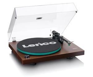 Lenco LBT-225WA - Belt Drive, Bluetooth® and Anti-Skating Record Player with Glass Flat Plate - Dark Brown