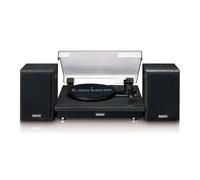Lenco LS-100 Turntable with Bluetooth 5.3, 33/45/78 RPM, Auto Shutdown, Dual 10W Speakers, MDF Housing, Black