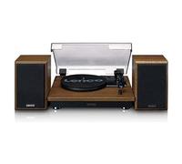 Lenco LS-100WD Flat Audio Turntable With Belt Drive Black, Oak