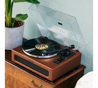 Lenco LS-430 Brown Turntable with Speakers
