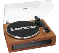 Lenco LS-430 Turntable, Bluetooth Turntable, Integrated Speaker 40 Watt RMS, Belt Drive, Pitch Control, Preamp, RCA Out and AUX In, Brown, LS-430BN