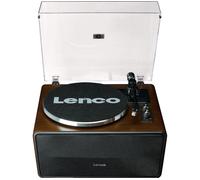 LENCO LS-470 Belt Drive Bluetooth Turntable - Walnut, Brown