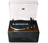 Lenco LS 470WA Turntable with Built In Speakers in Dark Walnut with Bl