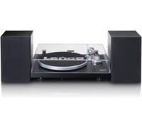 Lenco LS-500 Hi-Fi Turntable with Bluetooth with 2 x 30W RMS External Speakers Belt Drive Auto Shut-Off Preamplifier MDF Case Black