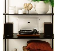 Lenco LS-600WA Bluetooth® Record Player with Two External Speakers and 2 x 30 Watt RMS Walnut