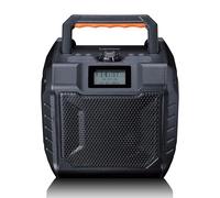 Lenco ODR-160BK DAB+/FM Radio, Bluetooth Speaker, Shockproof and Waterproof, SD Card Reader, AUX-In, 35W RMS, Battery Life 20 Hours, USB Charging Function