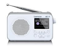 Lenco PDR-036 Portable DAB+ Radio - Bluetooth 5.0 - PLL FM Radio - 4 Memory Space Buttons - 2.4 Inch Colour Display - Integrated Battery - Clock - Sleep Timer - White