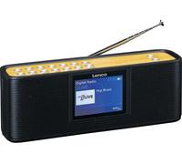 LENCO PDR-045 Portable DABﱓ Bluetooth Radio - Black & Bamboo, Black,Brown