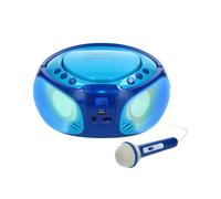 Lenco Portable FM Radio with CD / MP3 / USB Player, Microphone and Light Effects