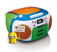 Lenco SCD-971 Children's Radio - Cassette Radio with CD - CD Radio - Cassette Player - Stereo Speakers - Headphone Jack - Track Memory - Colourful