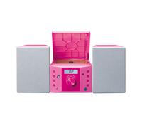Lenco Stereo CD Micro Hi-Fi System FM Radio AUX-IN with LCD Screen and Stickers