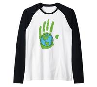 Lend A Hand - Earth Freedom Love World Peace, Men Women Kids Raglan Baseball Tee