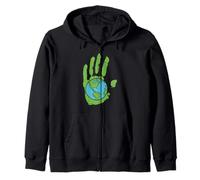 Lend A Hand - Earth Freedom Love World Peace, Men Women Kids Zip Hoodie