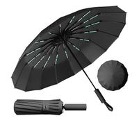 LENDOO Windproof Folding Travel Umbrella, Automatic Folding Rain Umbrellas 16 Ribs Strongest Windproof Travel Umbrella Large&Durable,Auto Open/Close,Anti-UV-Man & Woman umbrella