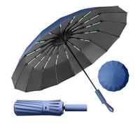 LENDOO Windproof Strong Umbrella with Auto Open/Close, Reinforced Frame - Compact Travel Umbrella for Stormy Weather (UPF 50+ Sun Protection)