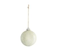 Lene Bjerre Norille Christmas bauble Ø11 cm Off white, ribbed