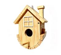 LENEDI Bird House for Outside, Birdhouses for Outdoors Garden Patio Decorative Nest Box Viewing, Hanging Wooden Birdhouse for Bluebird Robin Budgie Swallow Little Sparrow Finch Throstle