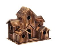 LENEDI Bird Houses for Outside Clearance, Large Bird House for 6 Bird Families Finch Cardinals Wooden Hanging Birdhouses for Outdoors Garden, Bluebird House Hummingbird Houses