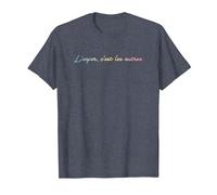 L'enfer C'est les autres - Hell is Other People T-Shirt, Men, Heather Blue, Medium