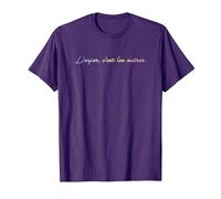 L'enfer C'est les autres - Hell is Other People T-Shirt, Men, Purple, X-Large