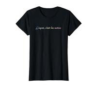 L'enfer C'est les autres - Hell is Other People T-Shirt, Women, Black, Large