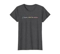 L'enfer C'est les autres - Hell is Other People T-Shirt, Women, Dark Heather Grey, Small