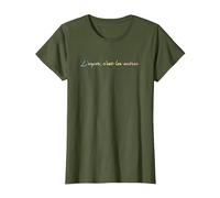 L'enfer C'est les autres - Hell is Other People T-Shirt, Women, Olive Green, Large