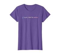 L'enfer C'est les autres - Hell is Other People T-Shirt, Women, Purple Heather, X-Small