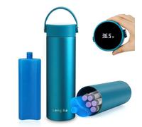 Leng Ke 24H Insulin Cooler Travel Case with Fahrenheit Temperature Display,TSA Approved Ice Pack- Refrigerated Medicine Cooler Travel Case Bottle for Insulin Pens and Diabetic Supplies(Ice Blue)