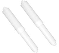 LENGAIJIN 2pcs Toilet Paper Holder Spring Loaded Roller Replacement, Plastic Toilet Tissue Roll Holder Insert Rod Bar Tube Spindle Stick for Bathroom Fixture Accessories(White)