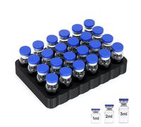 LengKe 24 Slots Insulin Refrigerator Storage Caddy - 3ml Peptide Vial Protective Holder, Space Saving Insulin Vial Holder, Freezer & Refrigerator Safe, Compact for Home & Travel