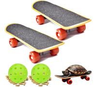 Lengnuantazhi 2 Sets of Tortoise Skateboard Toys, Tortoise Fast Skate Accessory, Funny Pet Turtle Playing and Training Toy