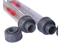 Length 200mm 60 100 160 250 400 600 1000 LPH 20mm I.D Socket Plastic Piping Liquid Float Flowmeter Water Flow Meter Rotameter(60-600 LPH,Direct Ports_DN15)