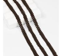 Length 26Yards Brown 0.8cm/0.3in Wide Fabric Decorative Lace Webbing for All Kinds of Sewn Garments, Curtains, Sewing and DIY Crafts Lamps Furniture Decoration Gimp Braid Trim (Brown)