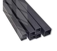 Length 500mm OD 25 26 28 30 32 34 35mm Twill Carbon Fiber Tube, 1Pcs 3k Square, Matte Large Diameter High Strength Full Tube(32x32x30mm Twill)(30x30x28mm Twill)