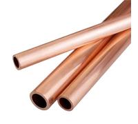 Length 500mm Red Copper Tube Hollow Copper Round Pipe OD 11mm - 20mm ID 5mm~24mm(OD14 x ID11mm 1pc)
