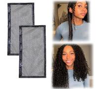 Length N Lock Hair Stretcher, Length and Lock Hair Stretcher, Mesh Hair Net for Curly Hair Hair Style Accessories, Length-n-Lock,Curly Hair Net Wrap to Prevent Shrinkage (A 2PCS)